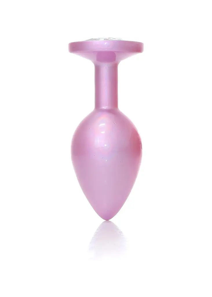 Анальна пробка - Jewellery Pearl Pink Plug Clear M - фото 5