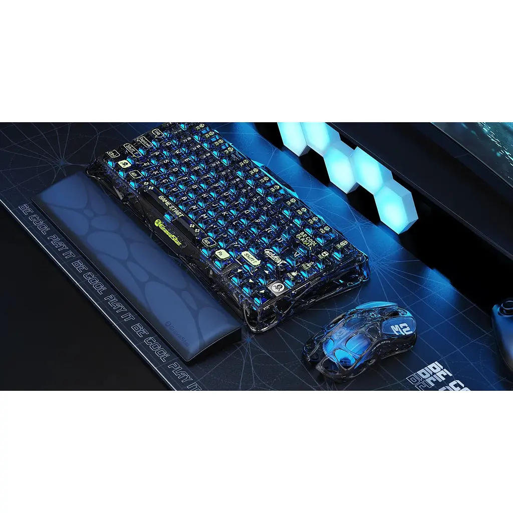Мышь GravaStar Mercury M2, BT/WL/USB-A, RGB, черно-прозрачный - фото 6