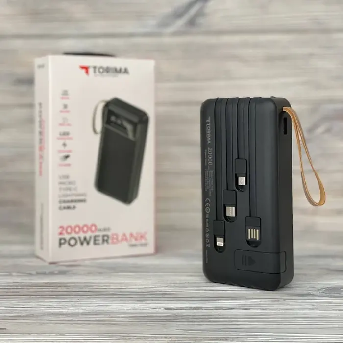 Внешний аккумулятор Power bank TORIMA TRM-1021 20000 Mah батарея зарядка Черный - фото 3