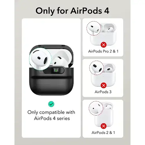 Чохол з ремінцем ESR Pulse FlickLock Case HaloLock для AirPods 4 2024 Black (1C0130102) - фото 2