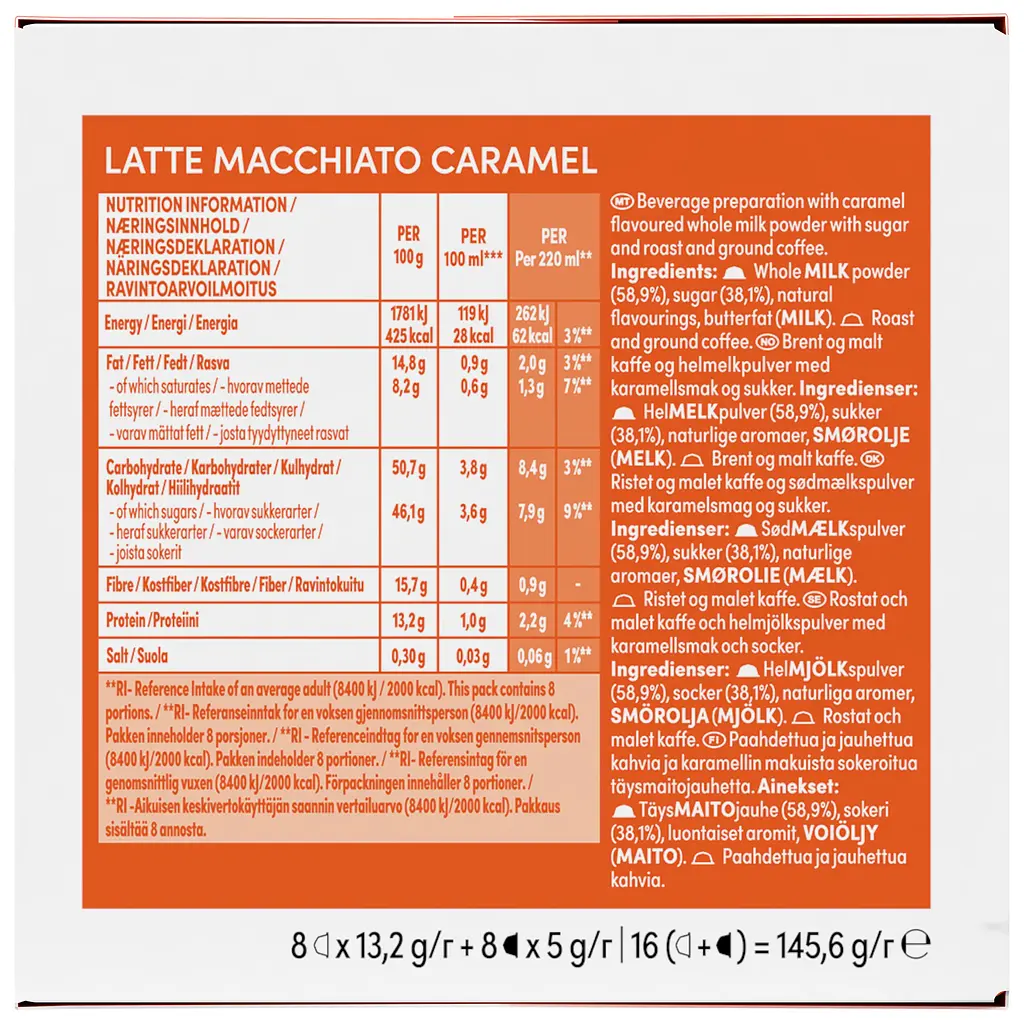 Набір кава в капсулах NESCAFE Dolce Gusto Latte Macchiato Caramel 16 шт. 145.6 г - фото 4