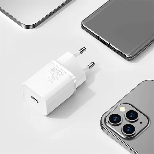 Сетевое зарядное устройство для Baseus Super Si Quick Charger 1C 30W EU белый CCSUP-J02 - фото 3