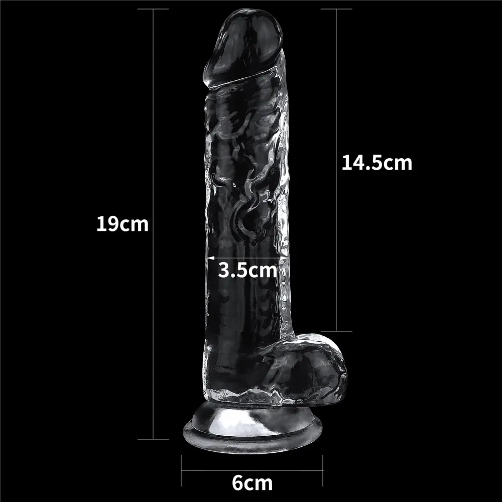 Фалоімітатор Flawless Clear Dildo 7.5' 19 см прозорий - фото 8