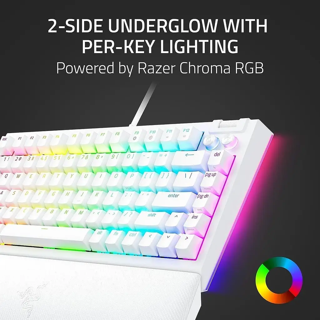 Клавиатура Razer BlackWidow V4 75% Mechanical Orange Switch USB White (RZ03-05001700-R3M1) - фото 6