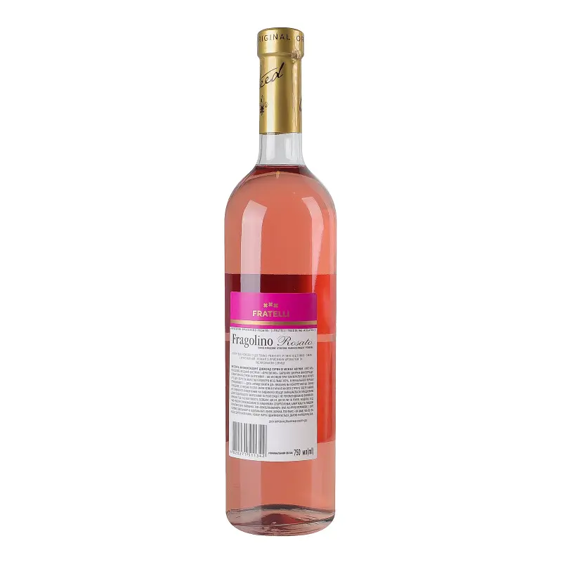 Вино Fratelli Fragolino Rosato рожеве напівсолодке 9-12% 0.75 л - фото 3