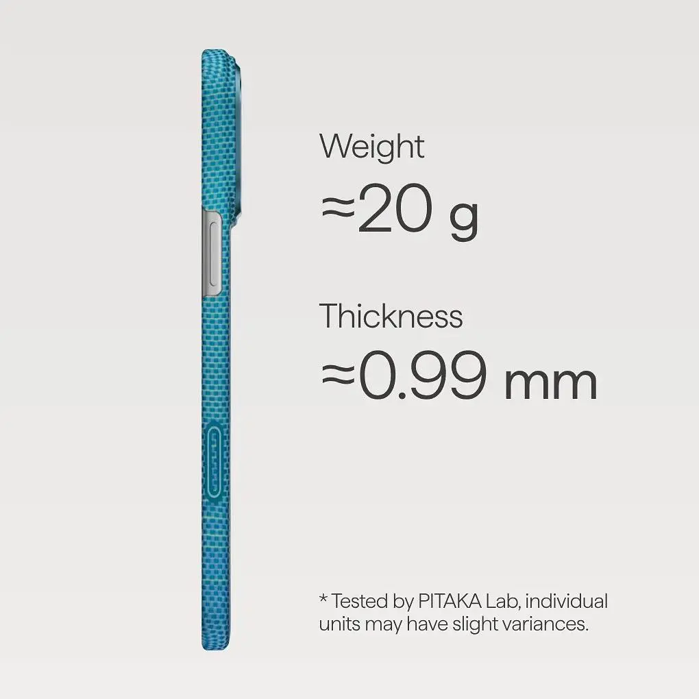 Чохол Pitaka Ultra-Slim для Apple iPhone 17 Pro Max Lucid Blue (KI1708AG) [155103] - фото 6