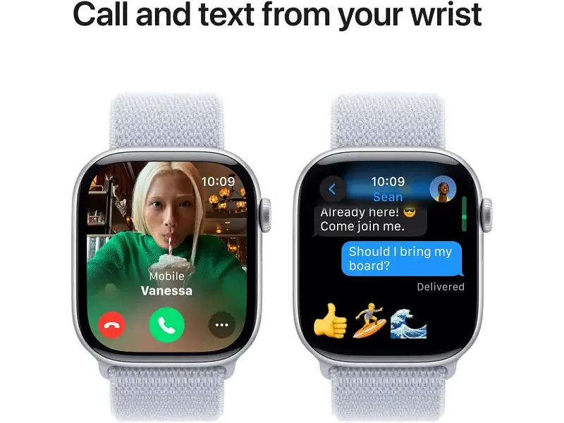 Смарт-годинник Apple Watch Series 10 GPS 46mm Silver Aluminum Case w. Blue Cloud Sport Loop (MWWN3) - фото 6