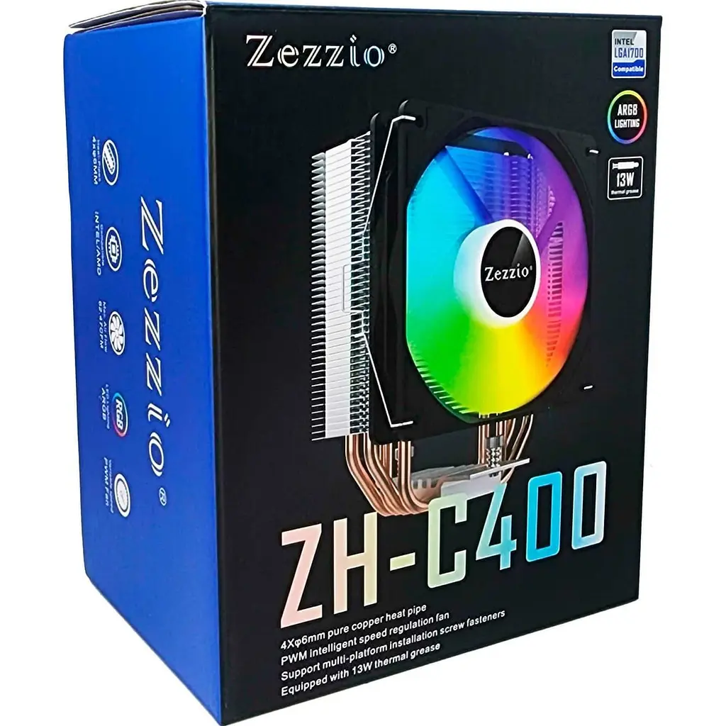 Кулер для процесора Zezzio ZH-C400 ARGB V2 (ZH-C400 ARGB V2) - фото 6
