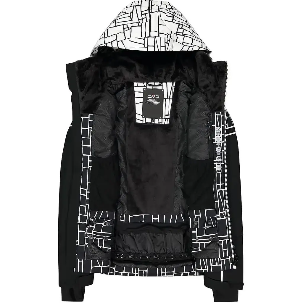 Куртка CMP Woman Jacket Fix Hood White/Black XXS (1097-31W0076-15ZH 34) - фото 4