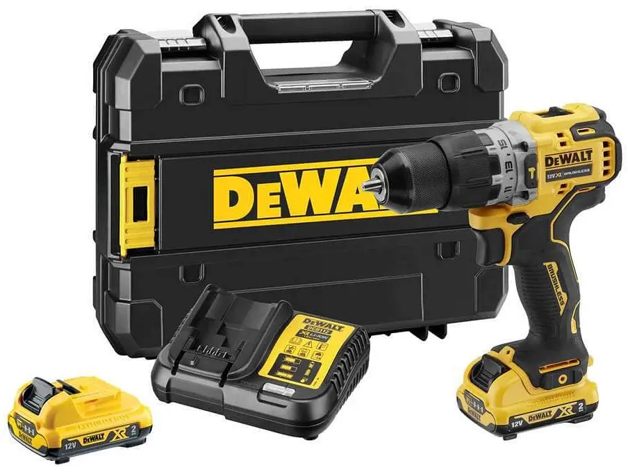 DeWALT Дриль-шурупокрут ударний DeWalt XR Li-Ion 12В акб 2х2А·рік 57.5Нм 425-1500об/хв патрон 10мм кейс 0.96кг - фото 4