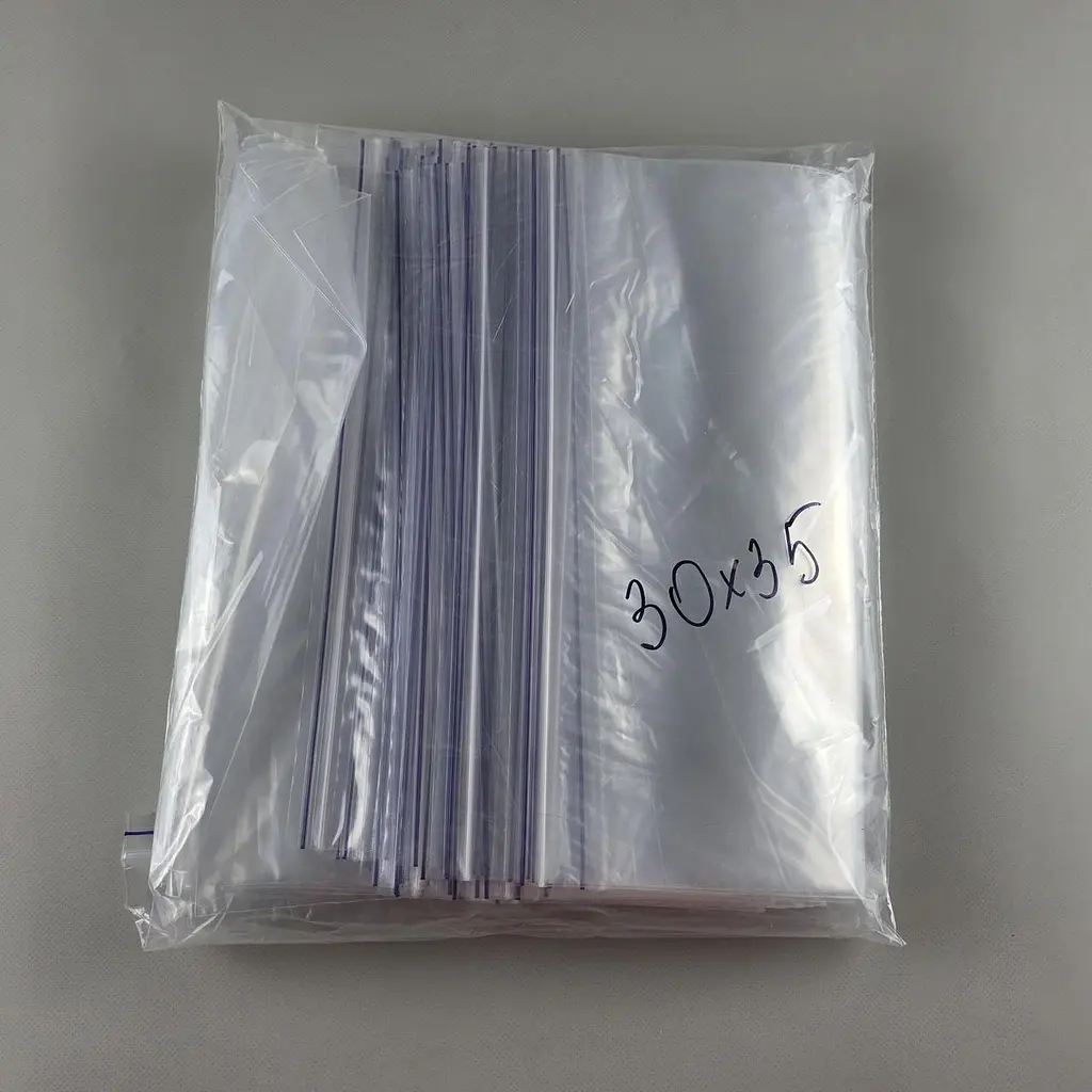 Пакети Zip-Lock прозорі 30x35 см, 100 шт, 50 мкм, поліетиленові пакети із застібкою - фото 3