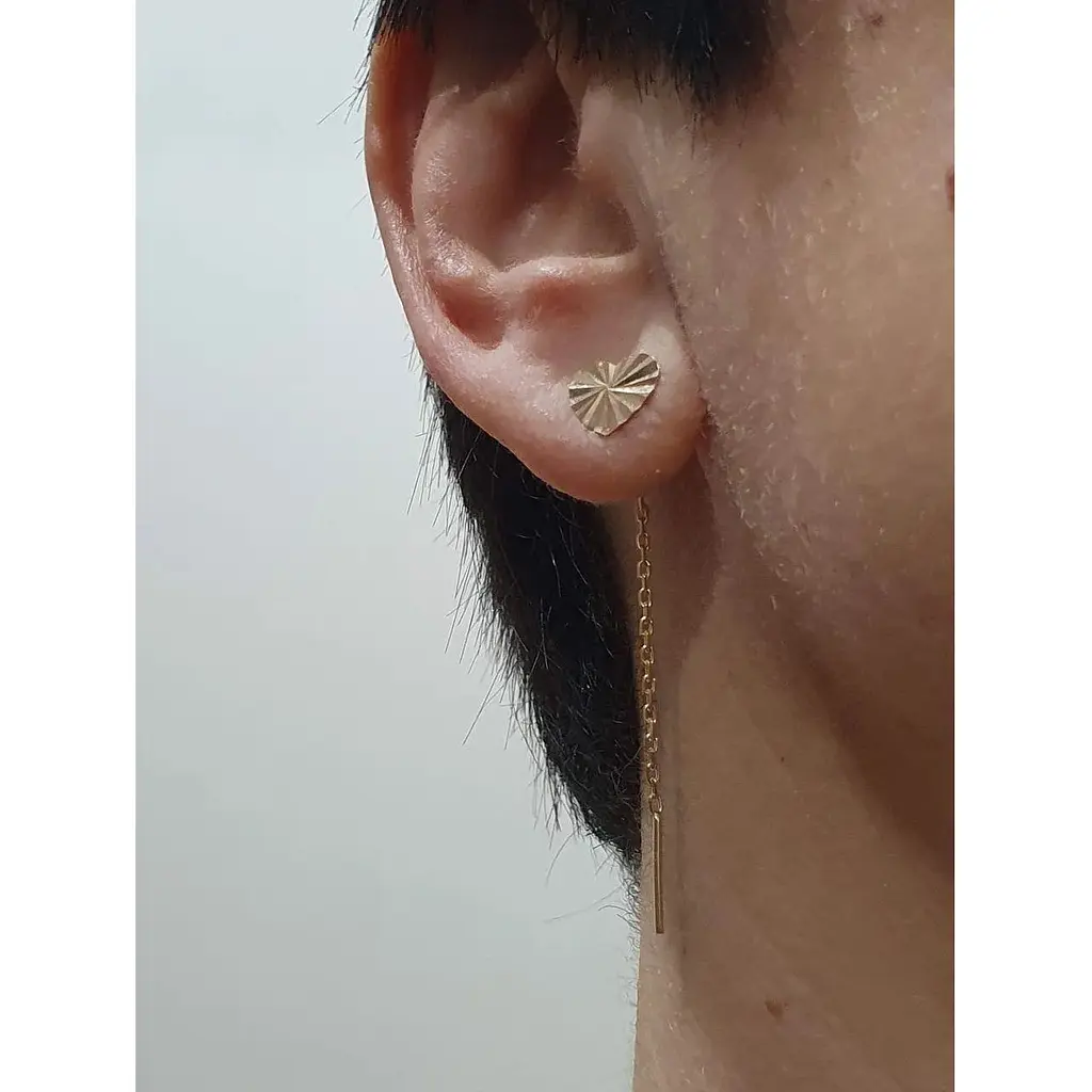 Золоті сережки-протяжки Favoritum Сердечка. 210083_А - фото 2