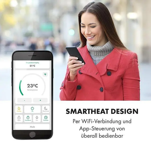 Конвекторный обогреватель Klarstein Bornholm Smart WiFi 2000 Вт (10034391) - фото 7