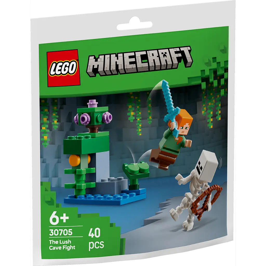 Конструктор LEGO Minecraft Бій в печері з хащами 40 деталей (30705) - фото 2
