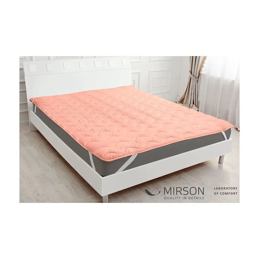 Наматрацник MirSon №1757 Eco Light Coral EcoSilk на гумці в кутках 60x120 см (2200003709711) - фото 3