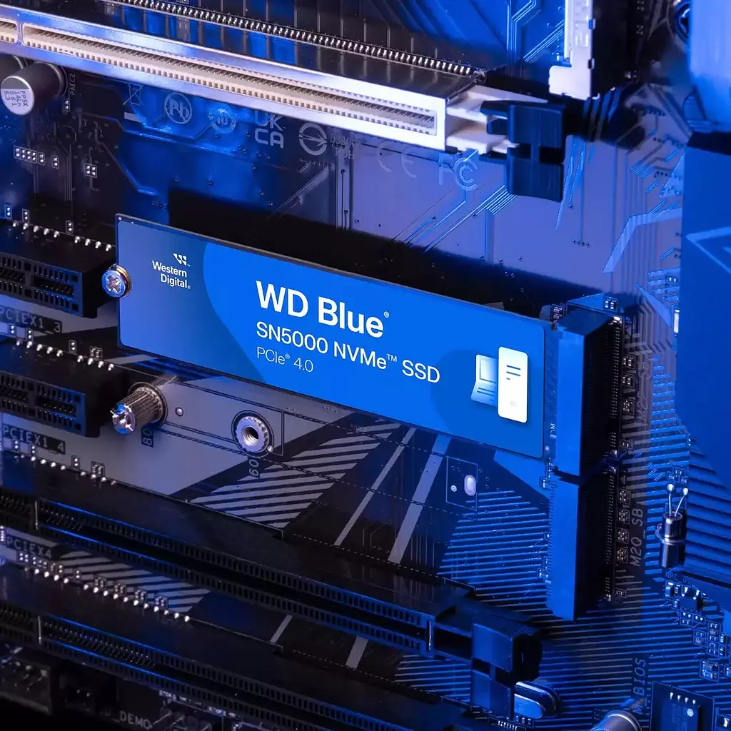 Твердотельный SSD-накопитель 2 ТБ, Western Digital Blue SN5000, PCI-E 4.0 x4, M.2 2280, 3D TLC, 5150/4850 МБ/с (WDS200T4B0E) - фото 3