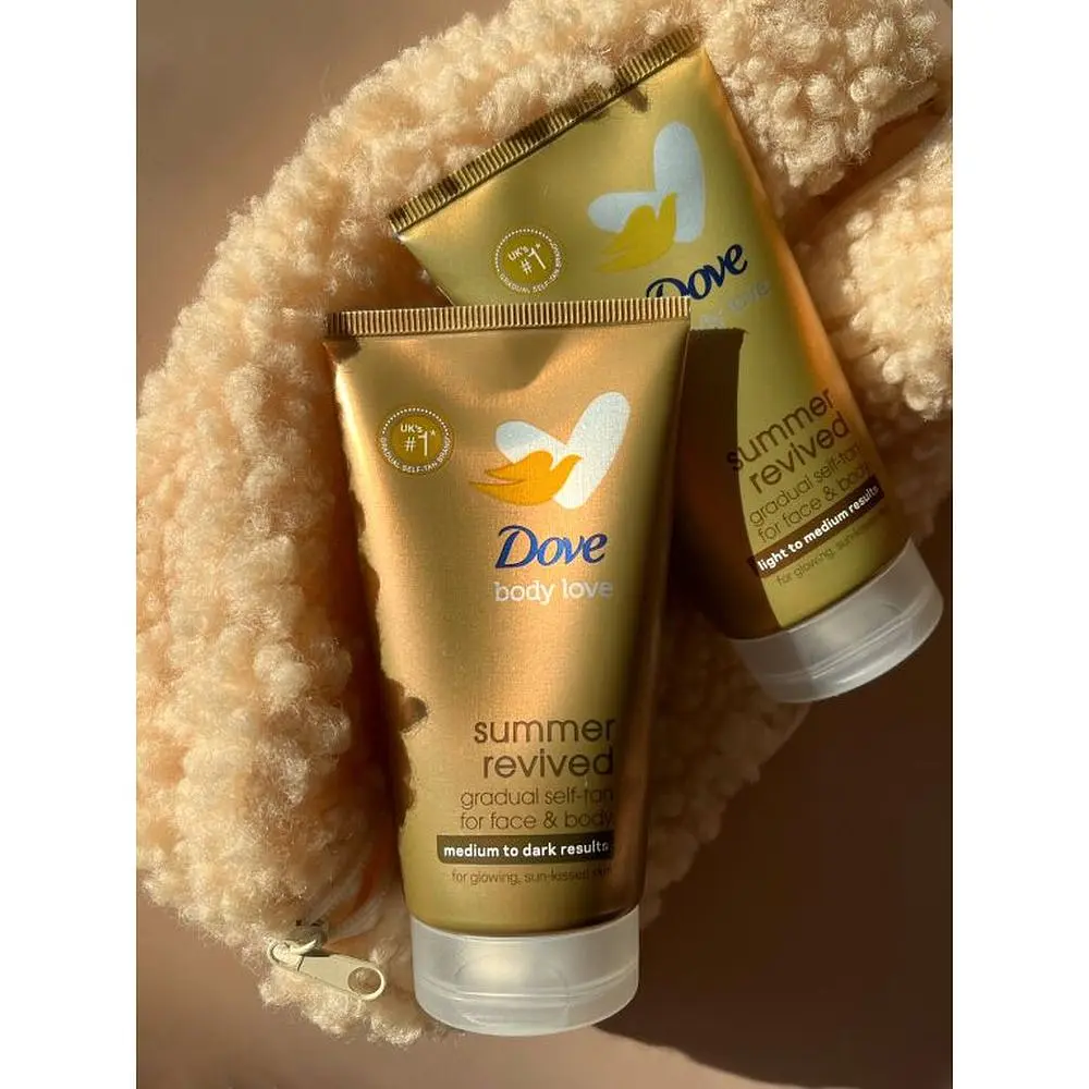 Крем-лосьйон автозасмага для обличчя та тіла Dove Summer Revived від середнього до темного 75 мл - фото 6