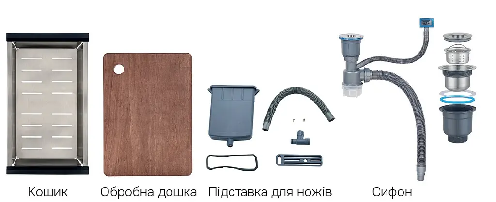 Кухонна мийка Mixxus Premium MH7545-SET-05 micro decor Nano-Black MX9633, Графит - фото 3