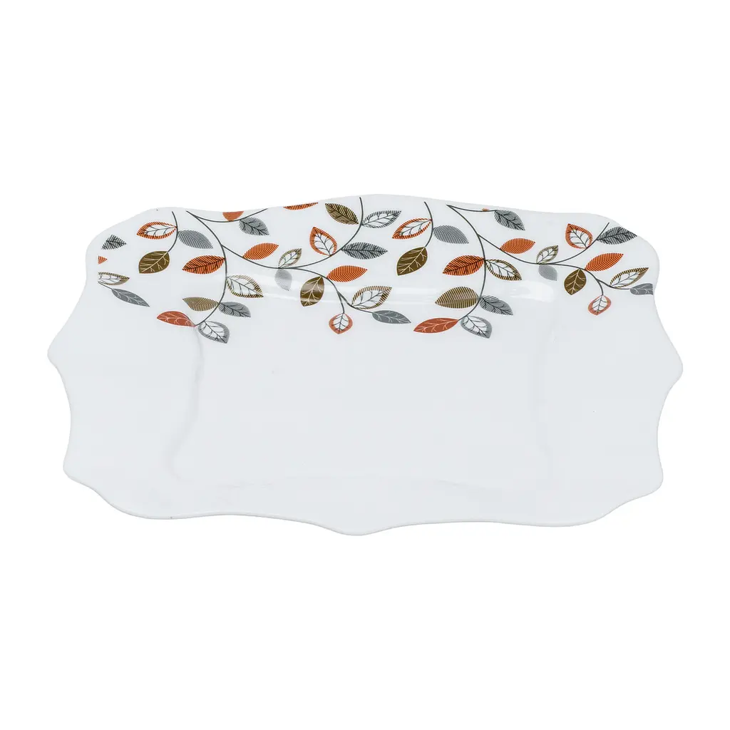 Столовий сервіз на 6 персон порцеляновий Leaf, білий TS Kitchen HP23405 - фото 4