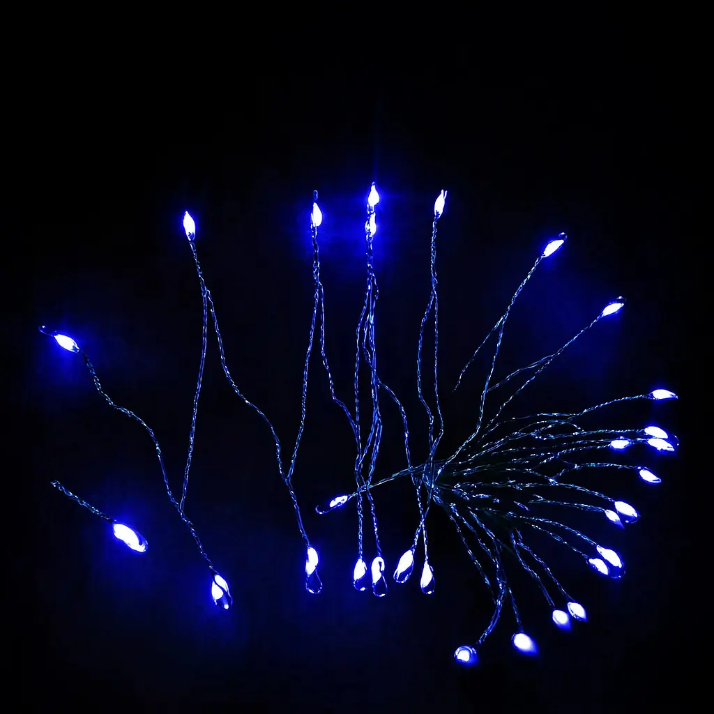 Гірлянда Кінський хвіст Мішура 1800 LED 20 ниток 3 м зелена, синій GarlandoPro D1800L3MGBL - фото 9
