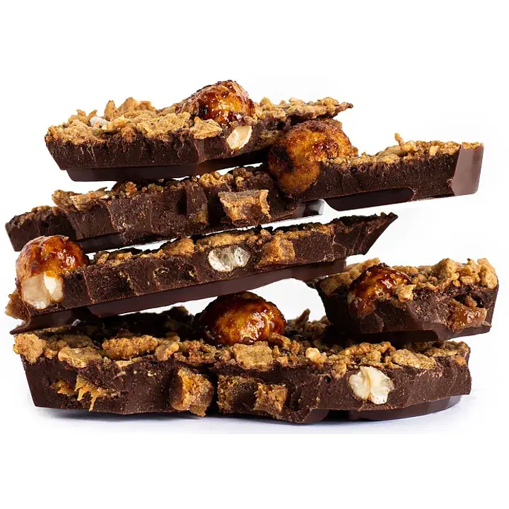 Шоколад Spell с соленой карамелью, карамелизированными хлопьями и фундуком 100 г - фото 2