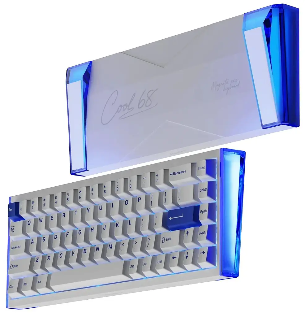 Клавіатура DAREU COOL 68 (8000 Hz / Rapid Trigger) White Blue (KB-COOL68-OBL) - фото 4
