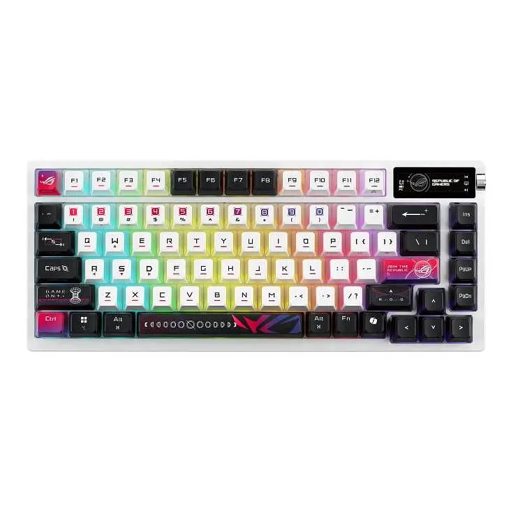 Клавіатура бездротова Asus ROG Azoth X NX Snow V2 EN PBT White (90MP044F-BKUA30) - фото 2