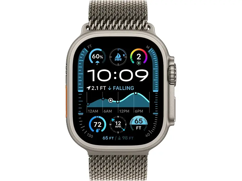 Смарт-годинник Apple Watch Ultra 2 GPS + Cellular 49mm Natural Titanium Case w. N. Titanium Milanese Loop - L (MX5T3) - фото 2