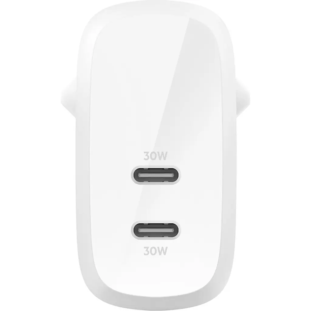 Мережевий зарядний пристрій Belkin Boost Up Charge Pro Dual USB-C 60W White (WCB010VFWH) [158902] - фото 2
