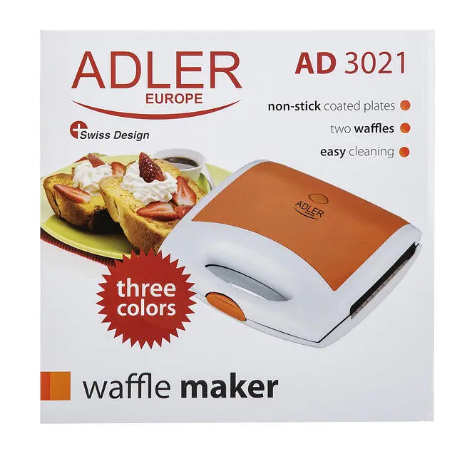 Вафельница Adler AD 3021 orange - фото 3