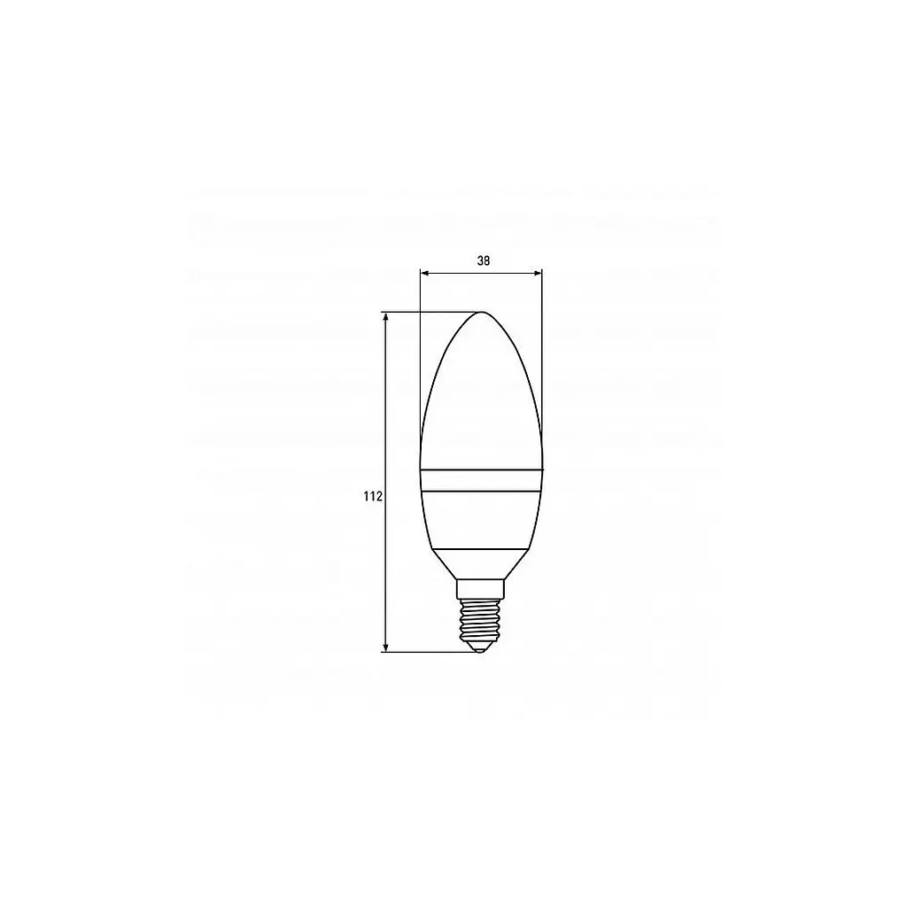 Лампочка EUROELECTRIC LED CL 6W E14 4000K 220V (LED-CL-06144(EE)) - фото 3