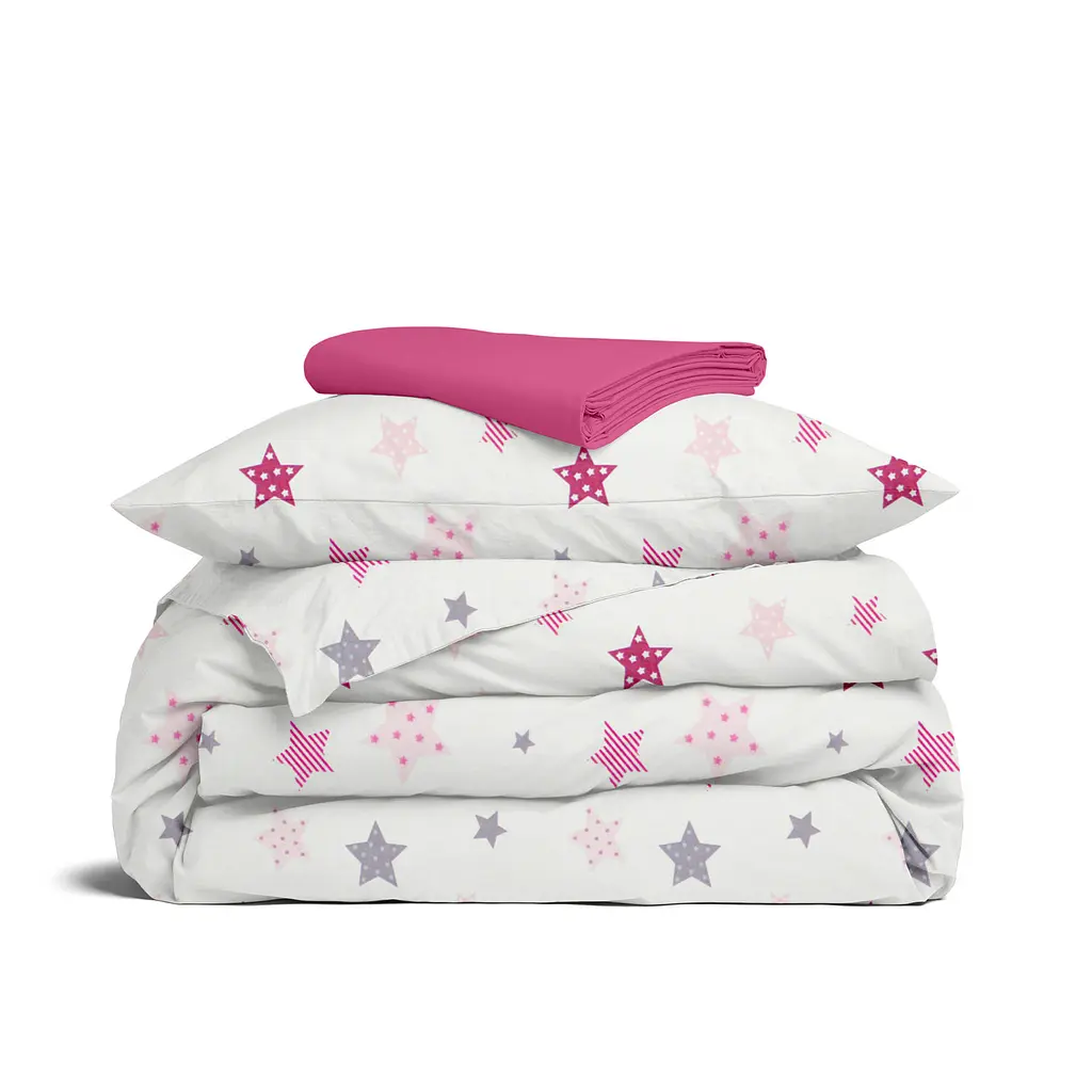Дитяча постільна білизна в ліжечко PINK STARS CS1 COSAS (4822052373712)