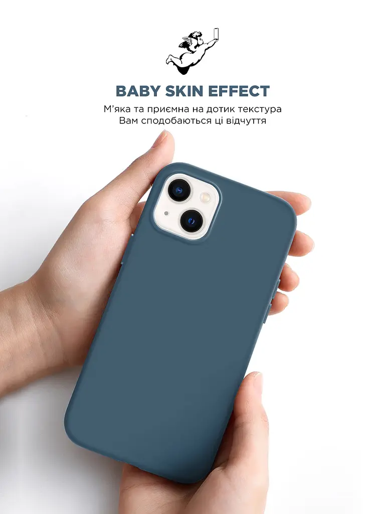 Силиконовый чехол для Apple iPhone 15 Plus, ICON2 Case, синий, противоударный, панель, защита всего корпуса, матовая поверхность Soft Touch, выступает над дисплеем, совместим с защитными стеклами и пленками, с микрофиброй, ArmorStandart (ARM70514) - фото 8