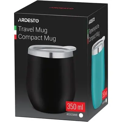 Термокружка Ardesto Compact Mug 350 мл Black (AR2635MMB) - фото 4