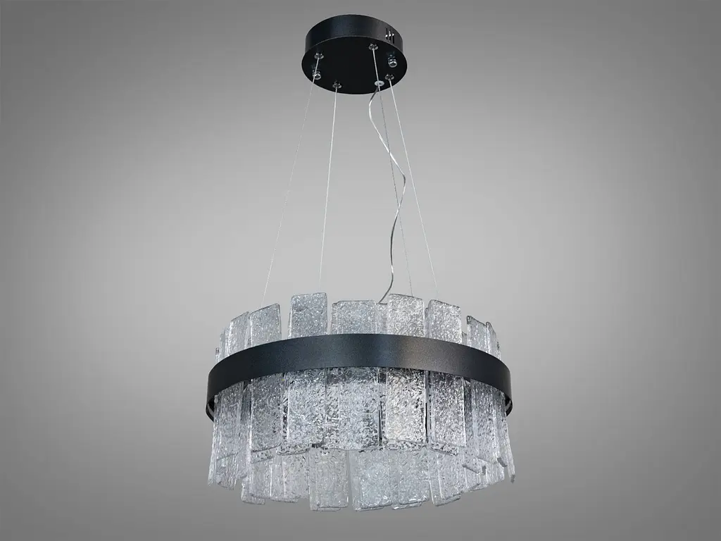 Люстра стельова LED Diasha 817/400PB, 90W, 4950 лм, чорний, кришталева, для коридору, вітальні, спальні, кухні, офісу - фото 4