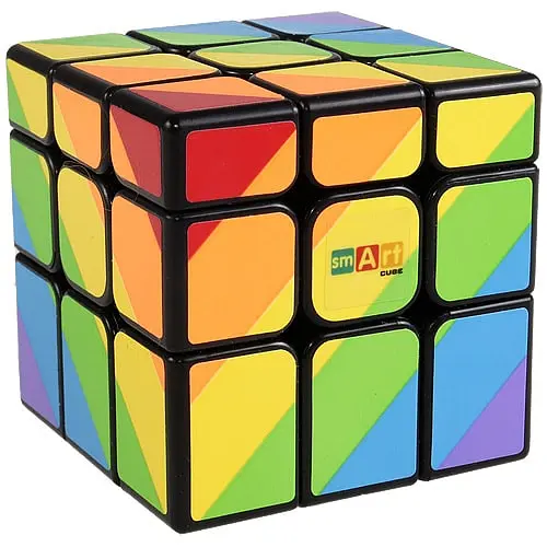 Кубик Рубика Радужный 3х3 Чорний Smart Cube SC361