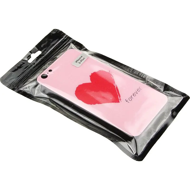 Чохол-накладка Toto Glass Fashionable Case Apple iPhone 6 Plus/6S Plus Red Heart on Pink - фото 2
