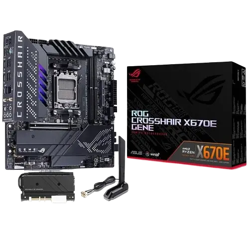 Материнська плата Asus X670E ROG Crosshair GENE Socket AM5 (ROG CROSSHAIR X670E GENE) Б/В - фото 3