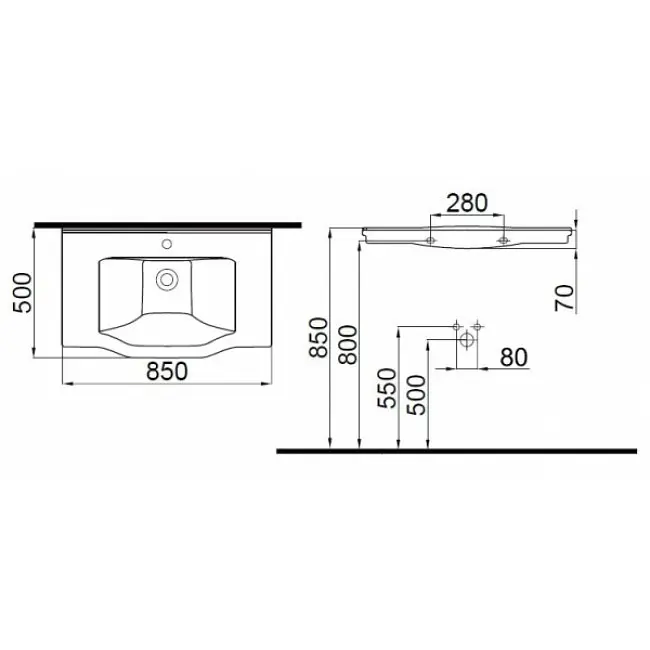 Раковина Idevit Neo Classic 50x85 3301-0805-0088, Білий - фото 3