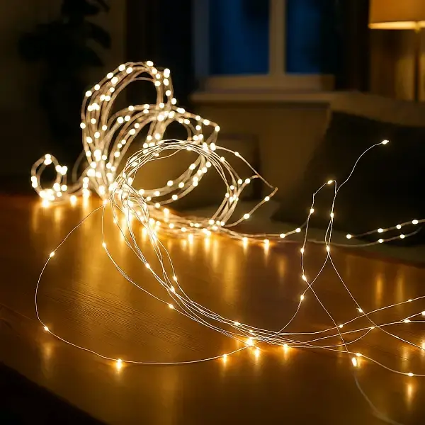 Гірлянда Кінський хвіст 600 LED 20 ниток довжина 3 метри, жовтий - фото 7