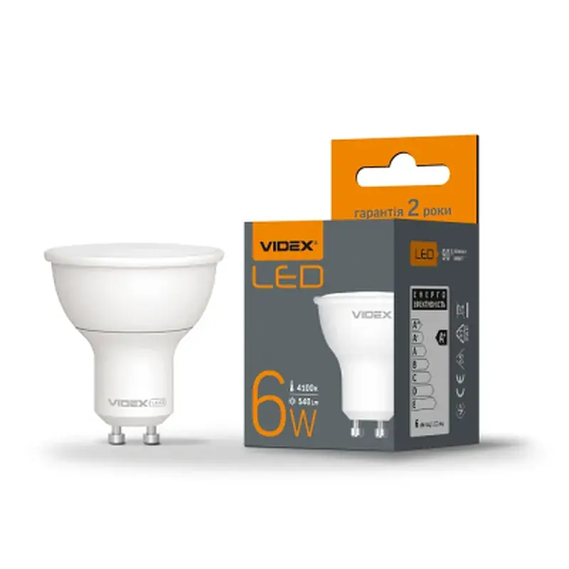 Лампочка Videx LED MR16e 6W GU10 4100K 220V (VL-MR16e-06104) - фото 2