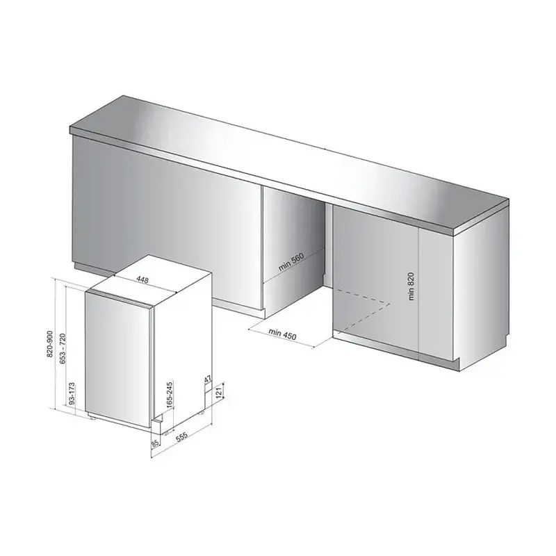 Посудомоечная машина WHIRLPOOL WSIO 3034 PFEX - фото 9