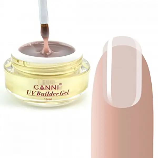 Конструирующий гель Canni 319 Nude Grey полупрозрачный 15 мл - фото 2