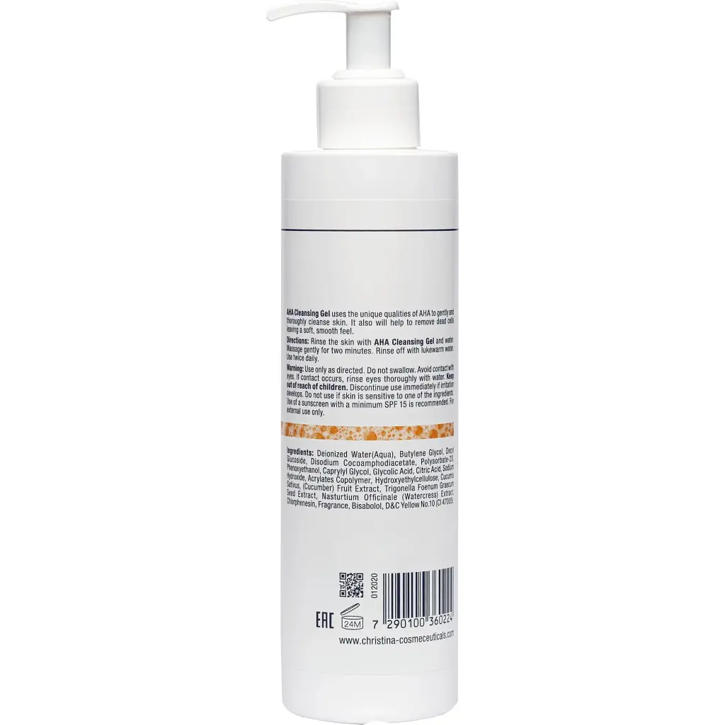 Очищаючий гель для всіх типів шкіри Christina Fresh AHA Cleansing Gel з фруктовими кислотами 300 мл - фото 2