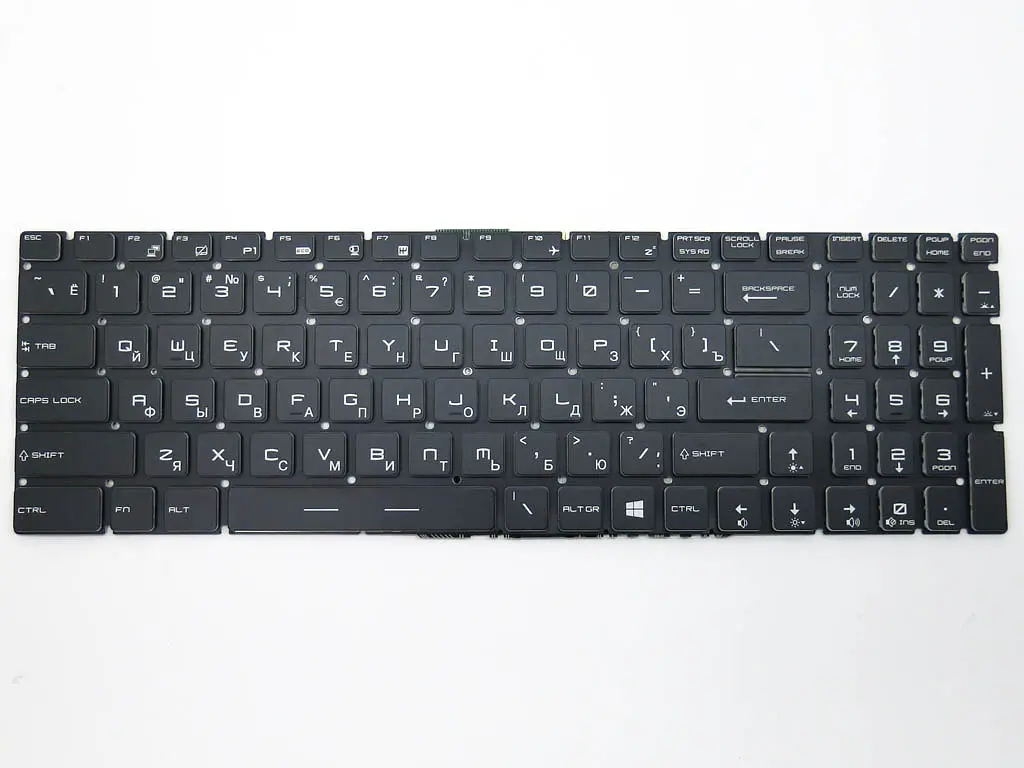 Клавіатура для MSI GT62, GT72, GE62, GE72, GS60, GS70. GL62, GL72, GP62, GP72, CX62 (UA black з RGB підсвічуванням ). Оригінал. - фото 3
