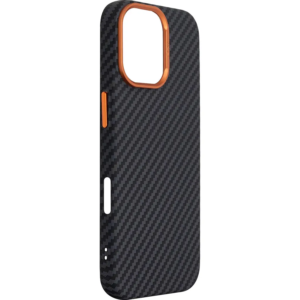 Чохол ArmorStandart LikeCarbon2 SE MagCase для Apple iPhone 17 Black Orange (ARM89160) [156297] - фото 3