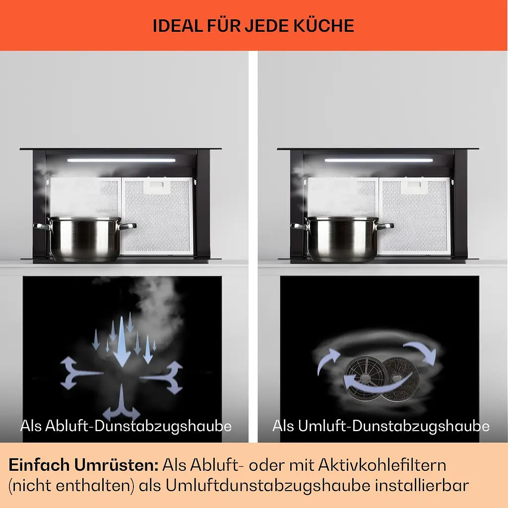 Вытяжка Klarstein Royal Flush Eco 60 см 576 м³ (10046236) - фото 7