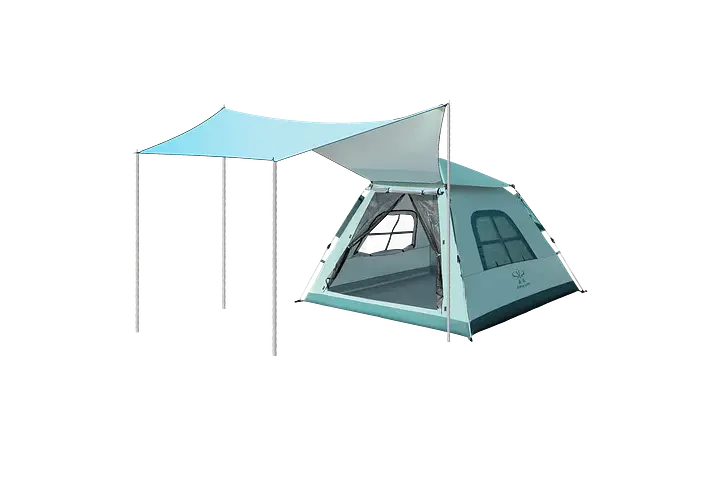 Кемпинговая палатка Square Tent 210×210×140 см автоматическая конструкция 210D Oxford водонепроницаемая - фото 3