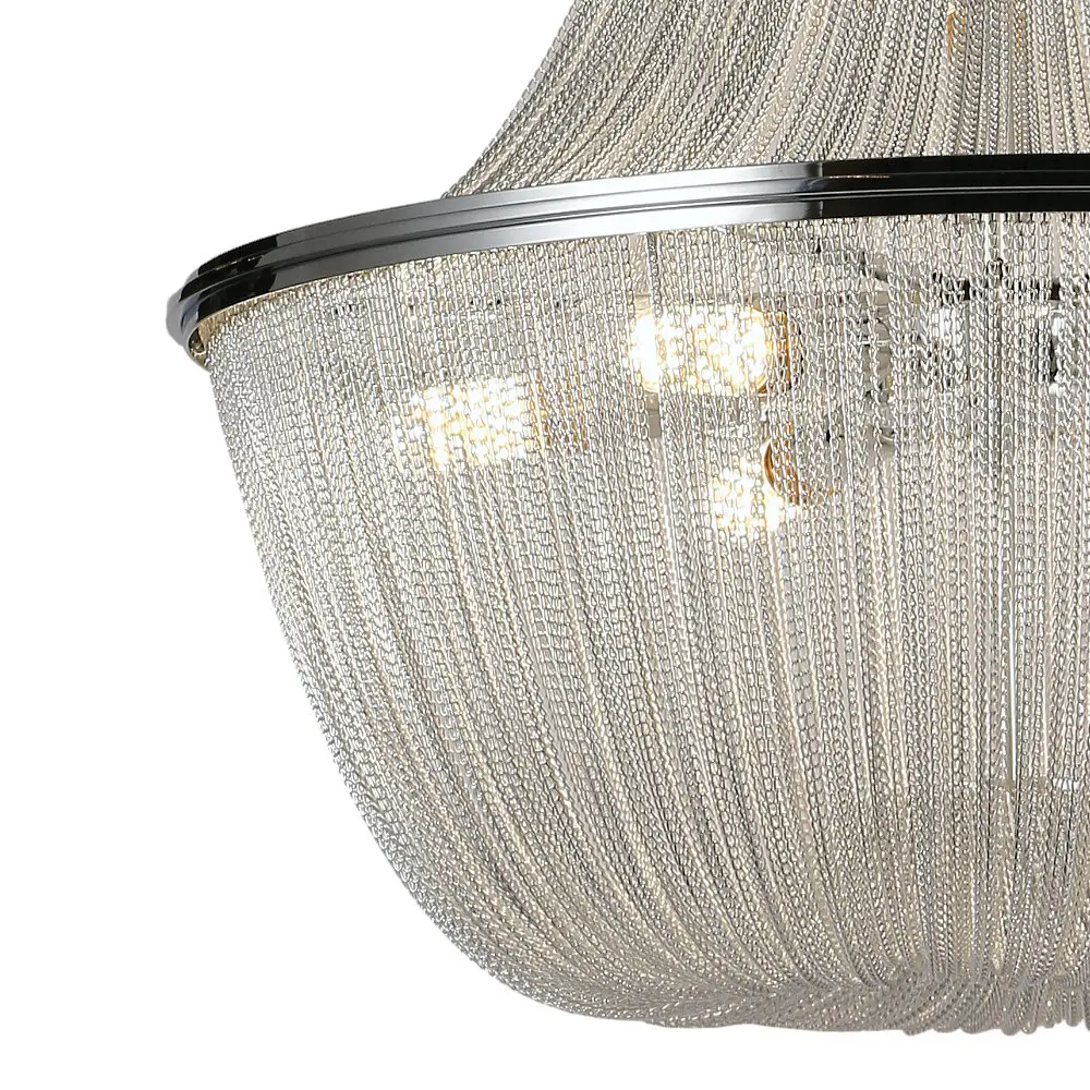 Люстра стельова LED Levistella 908D0029-8 Silver, 8 ламп, E14, срібний метал, неокласичний стиль - фото 4