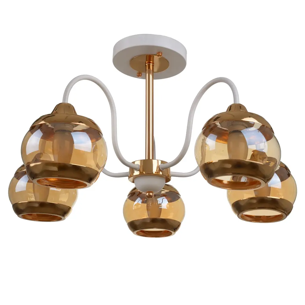 Люстра потолочная Brille в спальню E27 WH (LK-661C/5) - фото 1